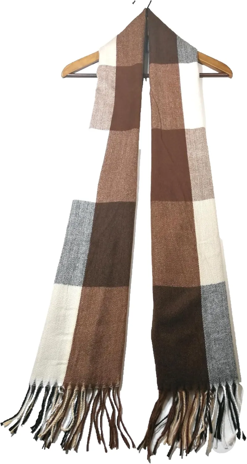 Shanlin Large Size Unisex Imitation Cashmere Winter Scarves for Men and Women