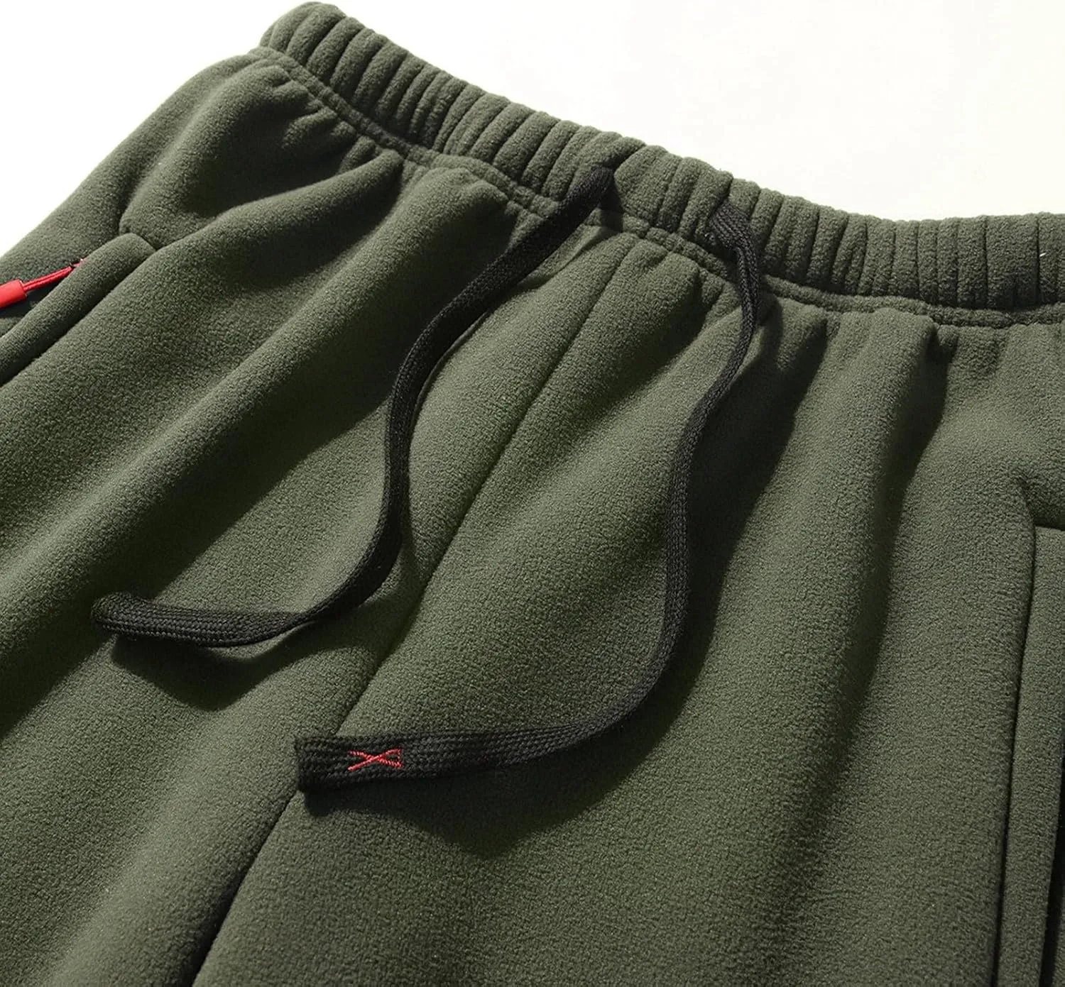 Sherpa Lined Sweatpants Men Heavyweight Drawstring Waist Fleece Lined Joggers Thick Athletic Winter Warm Track Pants