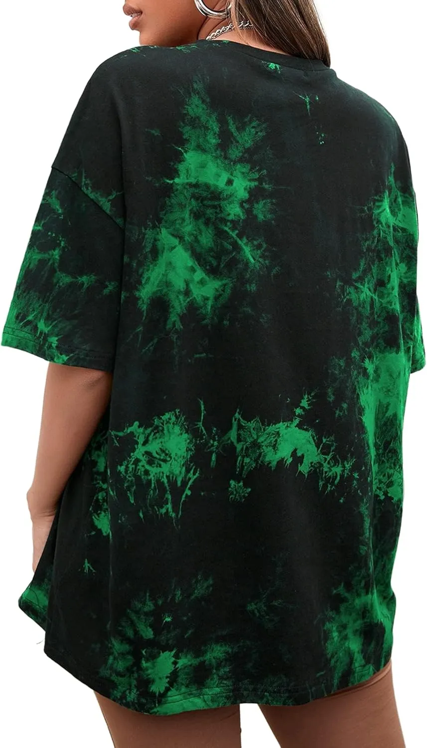 SOFIA'S CHOICE Tie Dye Shirt Women Oversized Tshirts Summer Casual Short Sleeve Tee Tops