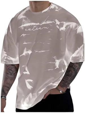 SOLY HUX Men's Graphic Tie Dye T Shirt Letter Print Crew Neck Short Sleeve Casual Summer Tee Tops