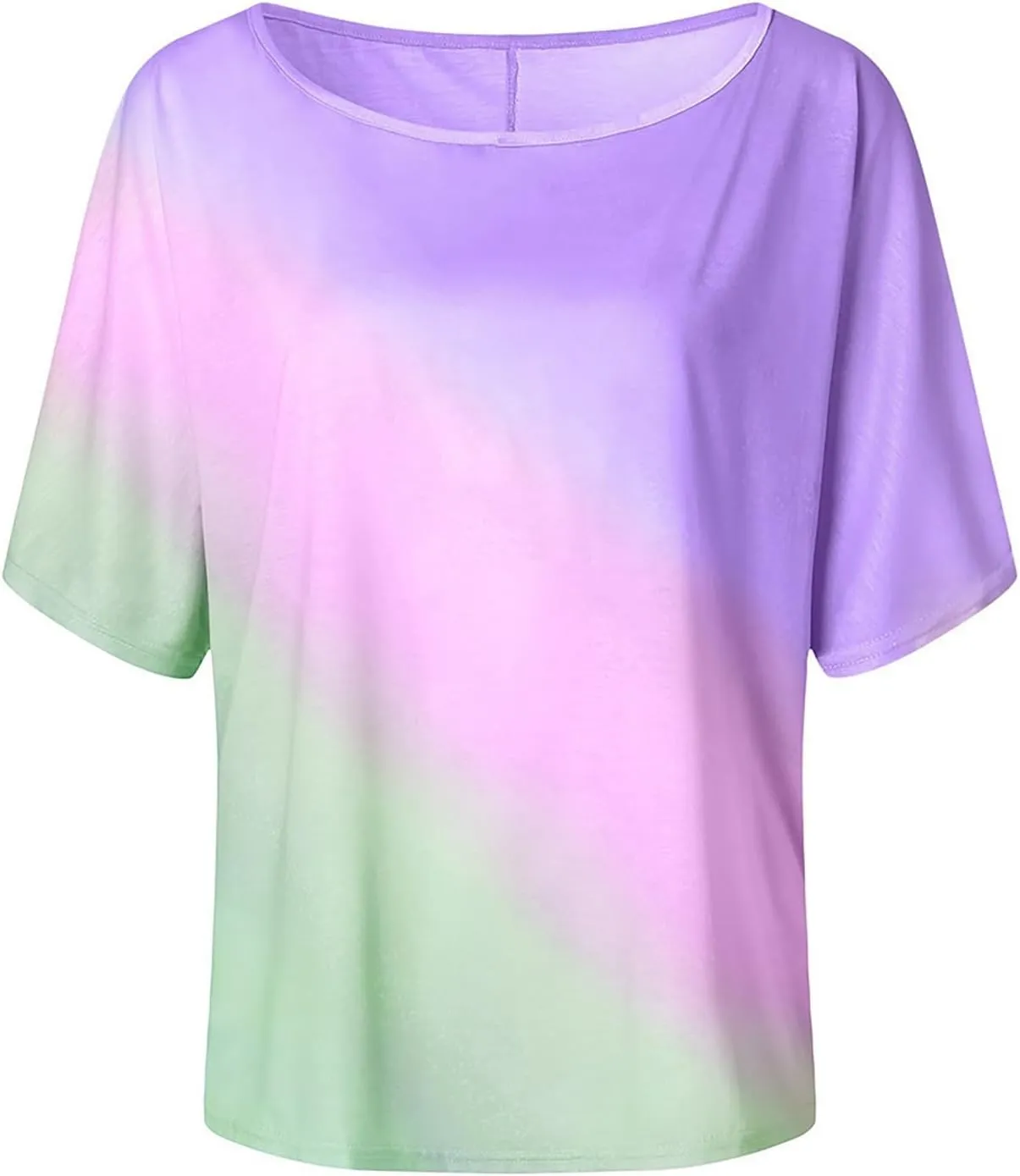 Summer Tops Women Short Sleeve Oversized Tie Dye T Shirts Cute Loose Going Out Blouses Camp Tunics Soft Sports Tees