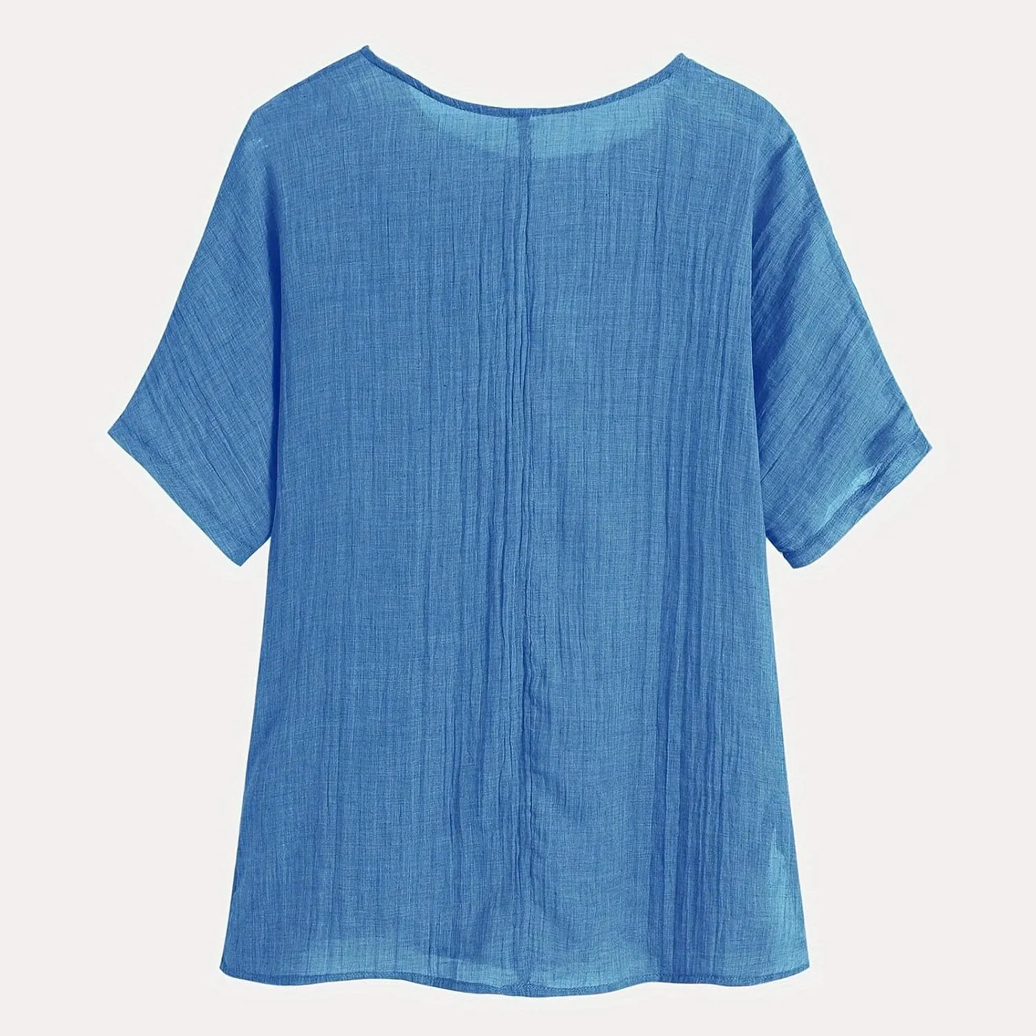 Summer Tunic Tops for Women Lightweight Comfy Tees Dragonfly Trendy Blouses Plus Size Linen 3/4 Length Sleeve Clothes