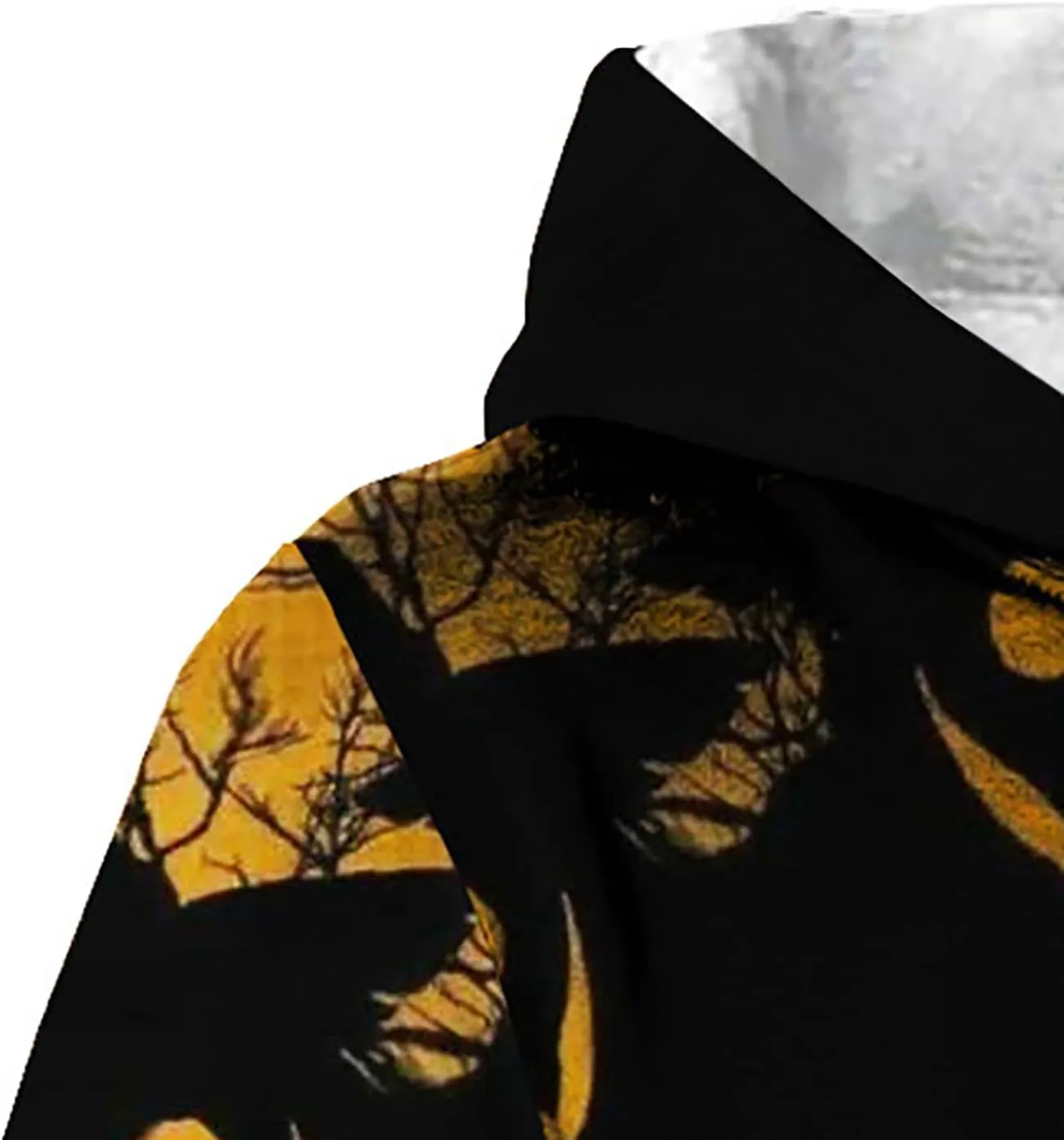 Sweaters For Men Pumpkin Print Hooded Sweatshirt Womens Hoodies Weighted Hoodie Gray Hoodies For Thick Hoodie Gray