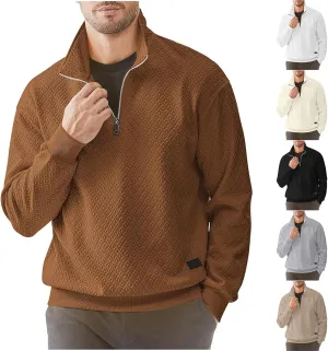 Sweatshirts for Men 2024 Fashion Long Sleeve Quarter Zip Causal Pullover Shirts Loose Comfy Lightweight Athletic Top