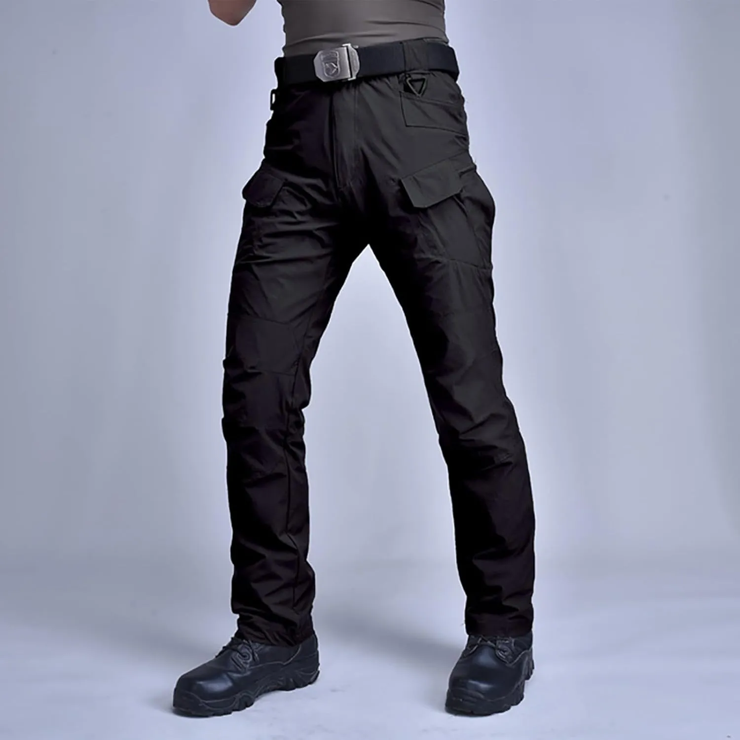 Tactical Cargo Pants for Men Wide Athletic Pants with Multi-Pocket Comfy Baggy Trousers
