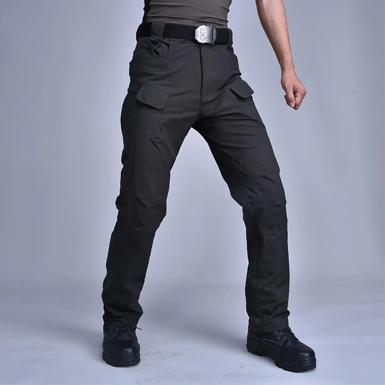 Tactical Cargo Pants for Men Wide Athletic Pants with Multi-Pocket Comfy Baggy Trousers