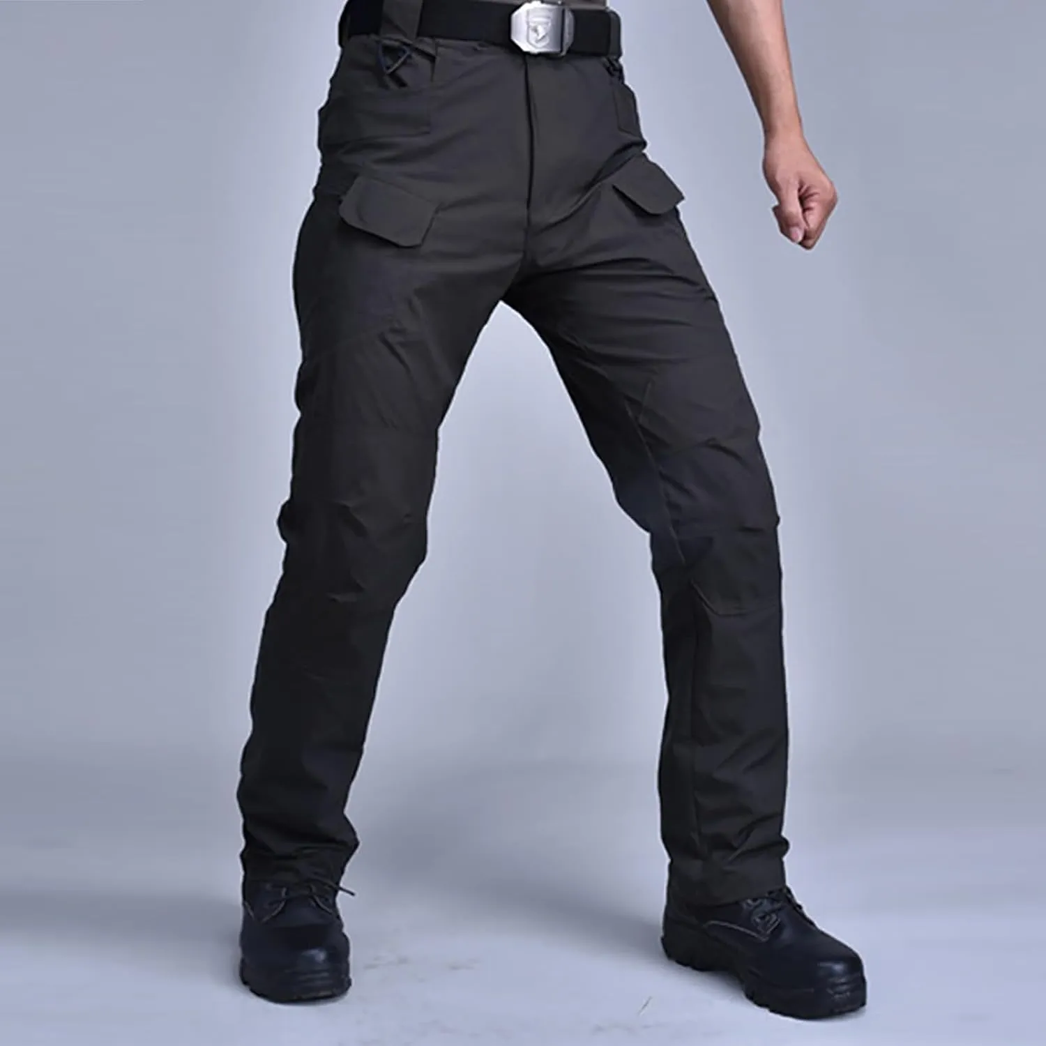 Tactical Cargo Pants for Men Wide Athletic Pants with Multi-Pocket Comfy Baggy Trousers