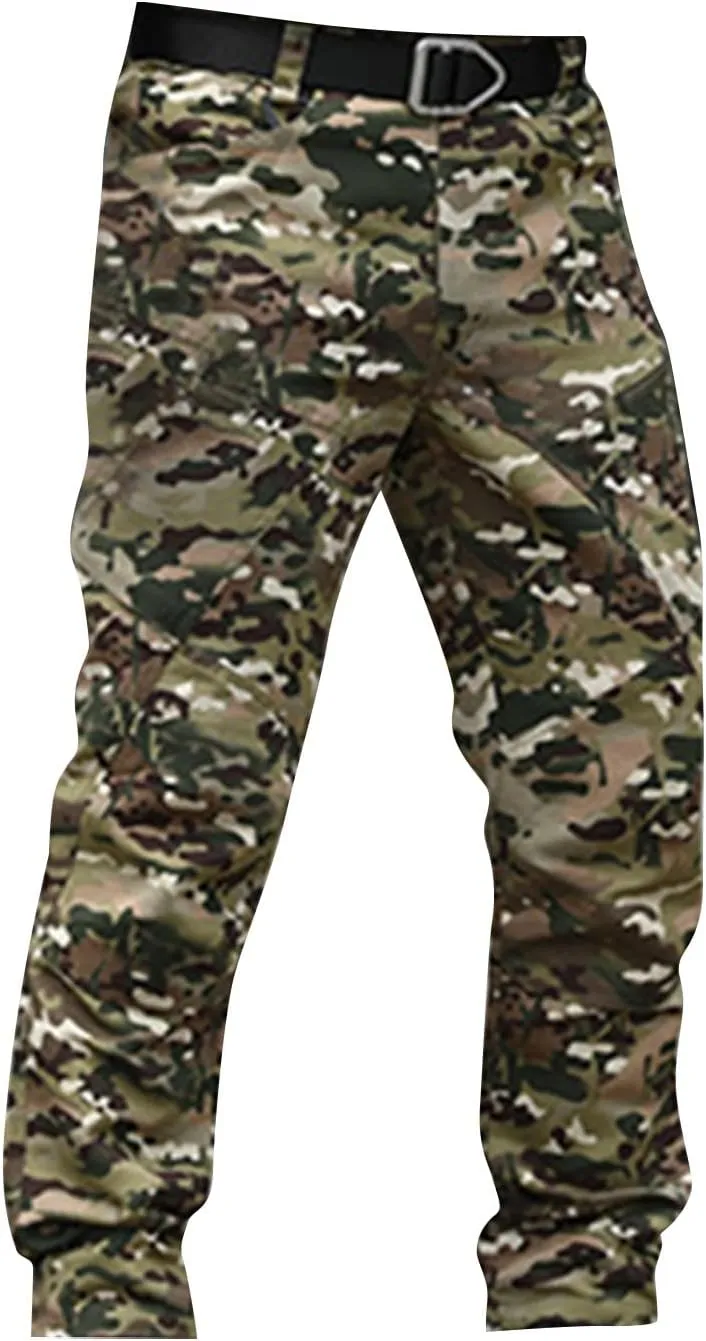 Tactical Pants for Men Water Resistant Hiking Cargo Pants Multi-Pockets Stretch Waterproof Quick Dry Work Joggers