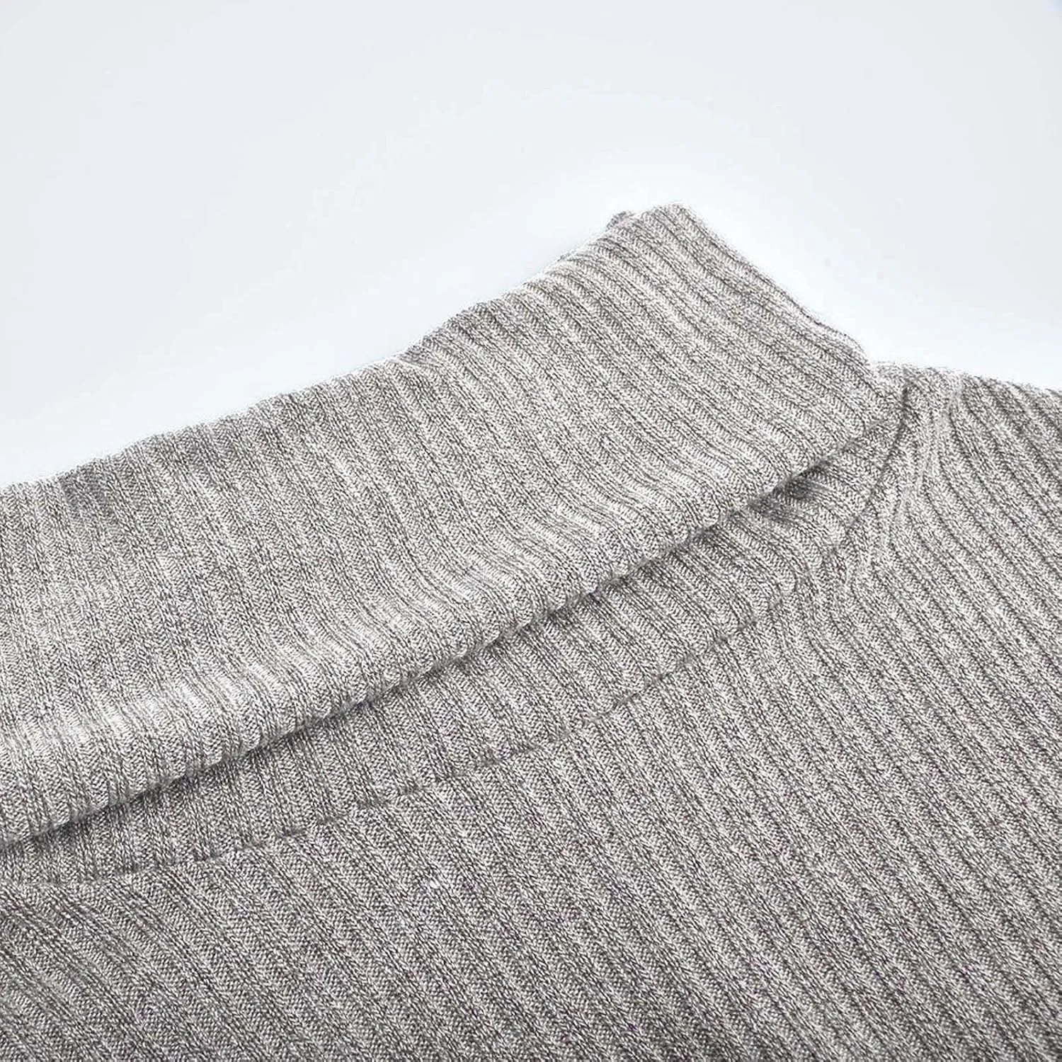 TANGNADE Turtleneck Sweater Women Plus Size Tunic Long Sleeve Cable Knit Sweaters Lightweight Chunky Pullover High Neck