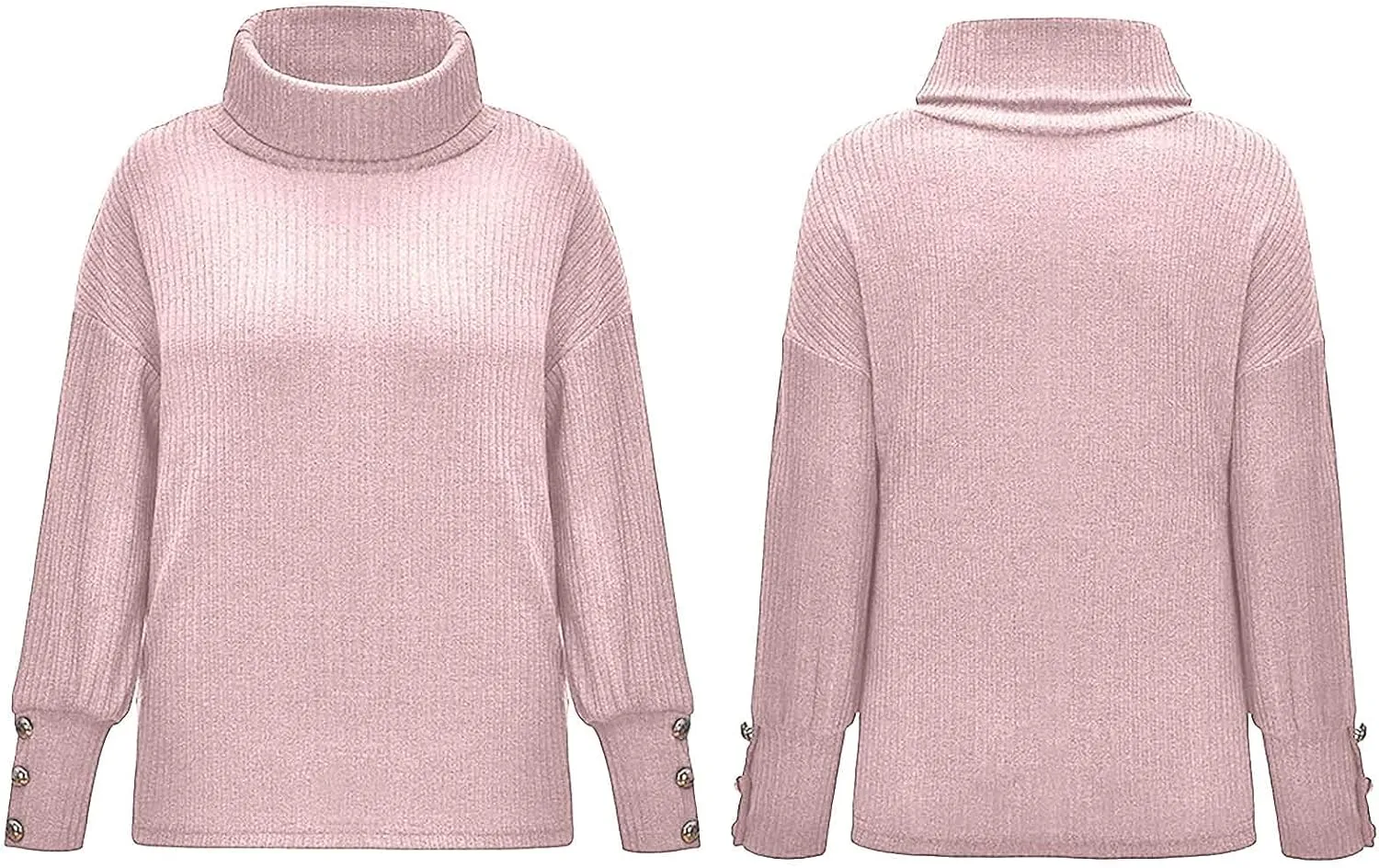 TANGNADE Turtleneck Sweater Women Plus Size Tunic Long Sleeve Cable Knit Sweaters Lightweight Chunky Pullover High Neck