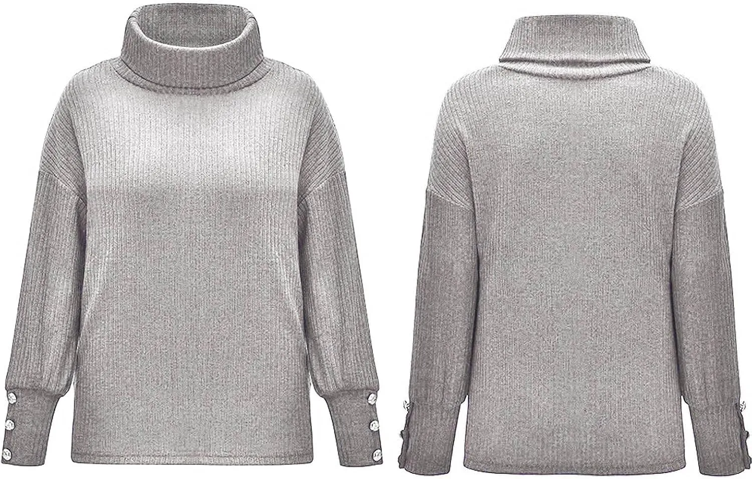TANGNADE Turtleneck Sweater Women Plus Size Tunic Long Sleeve Cable Knit Sweaters Lightweight Chunky Pullover High Neck