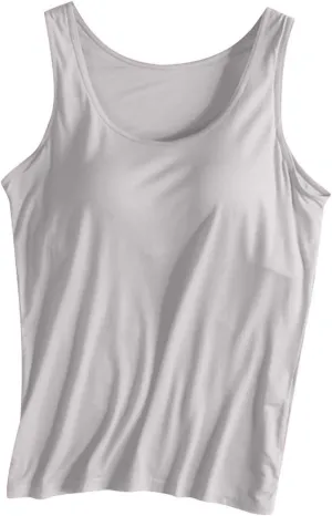 Tank Top with Built in Bra for Women Basic Sleeveless Vest Sports Yoga Workout Tee Summer T Shirts 2025