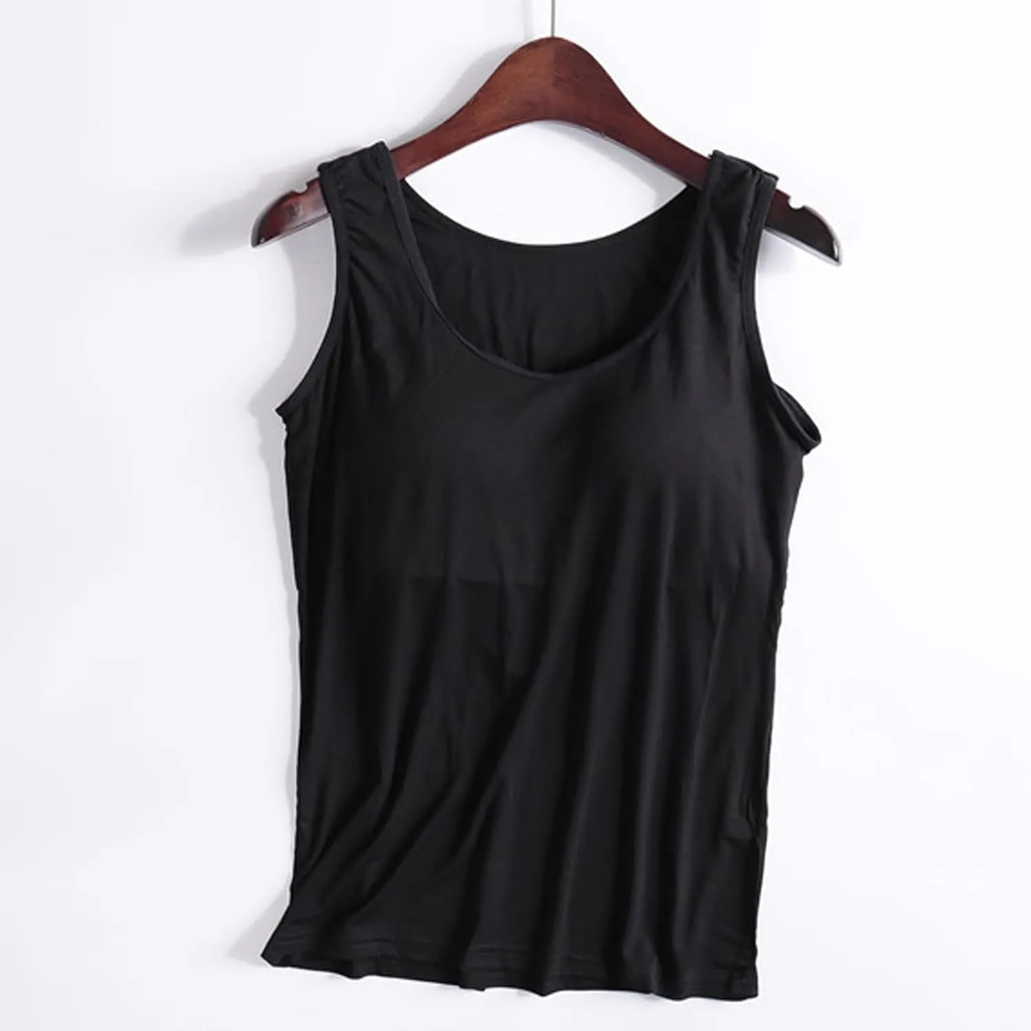 Tank Top with Built in Bra for Women Basic Sleeveless Vest Sports Yoga Workout Tee Summer T Shirts 2025
