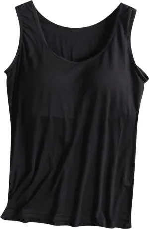 Tank Top with Built in Bra for Women Basic Sleeveless Vest Sports Yoga Workout Tee Summer T Shirts 2025
