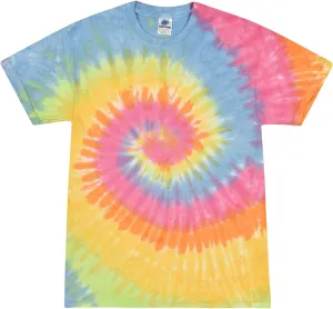 Tie-Dye T-Shirts, Pastel Colors, 100% Pre-Shrunk Cotton, Adult Sizes, Short Sleeve