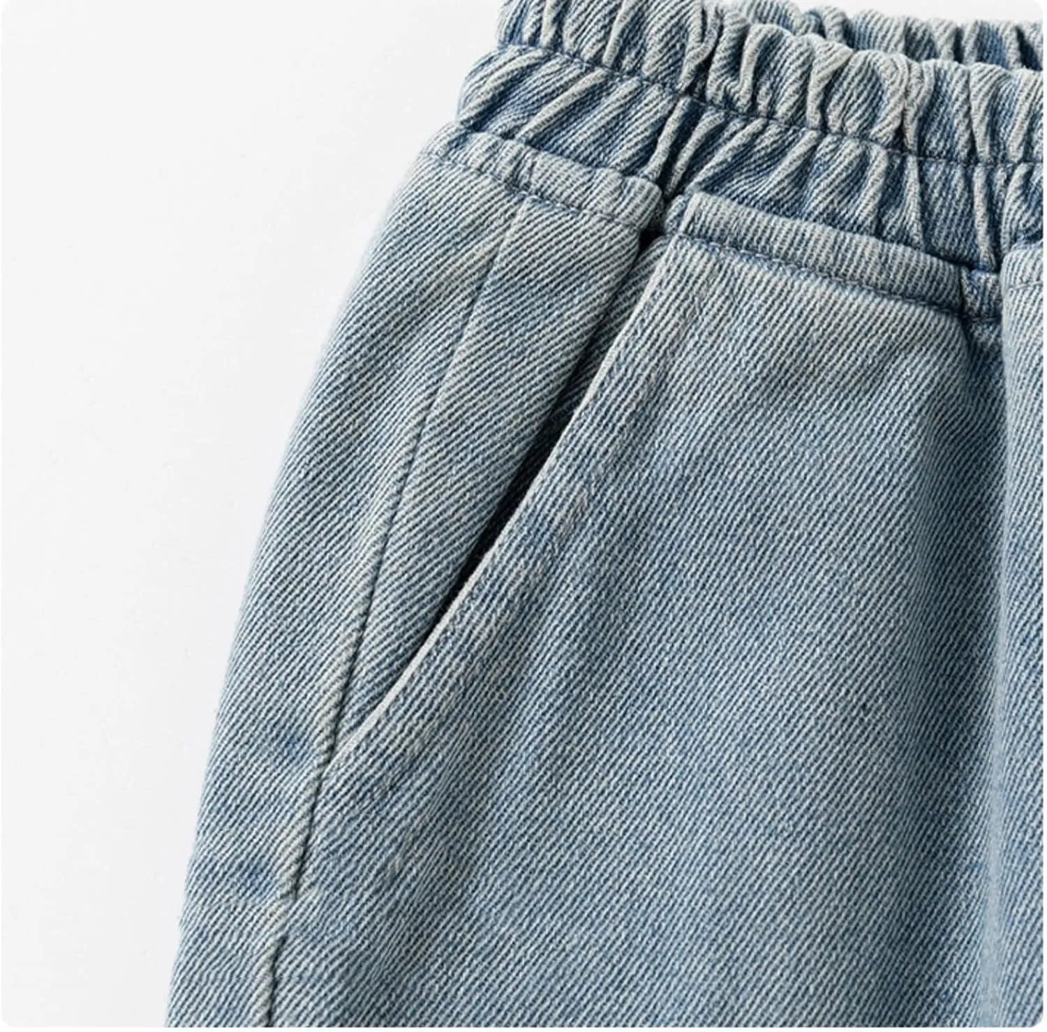 Toddler Baby Boys Girls Baggy Jeans Washed Distressed Denim Pants Active Joggers Sweatpants Hiking School Trousers