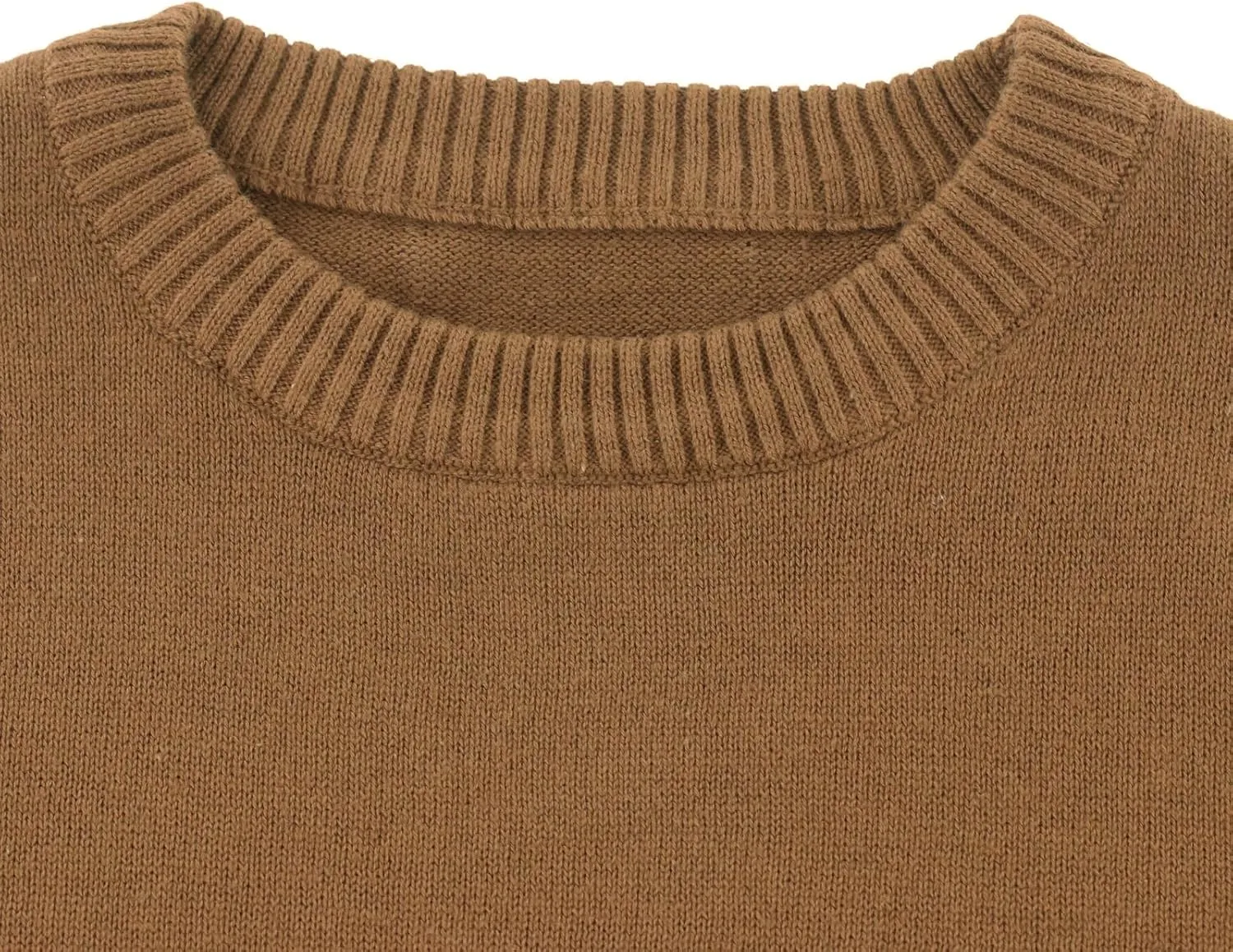 Toddler Boys Girls Crewneck Cable Knit Sweaters Kids Long Sleeve Chunky Pullover Tops 18 Months-8 Years