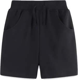 Toddler Boys Pull on Athletic Shorts Running Biker Shorts Kids Girls Slim Cotton Quick Dry Active Short Summer Joggers