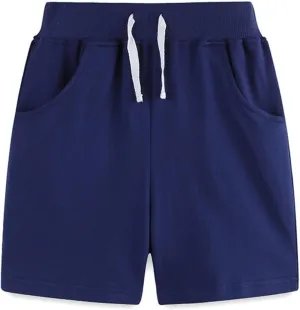 Toddler Boys Pull on Athletic Shorts Running Biker Shorts Kids Girls Slim Cotton Quick Dry Active Short Summer Joggers