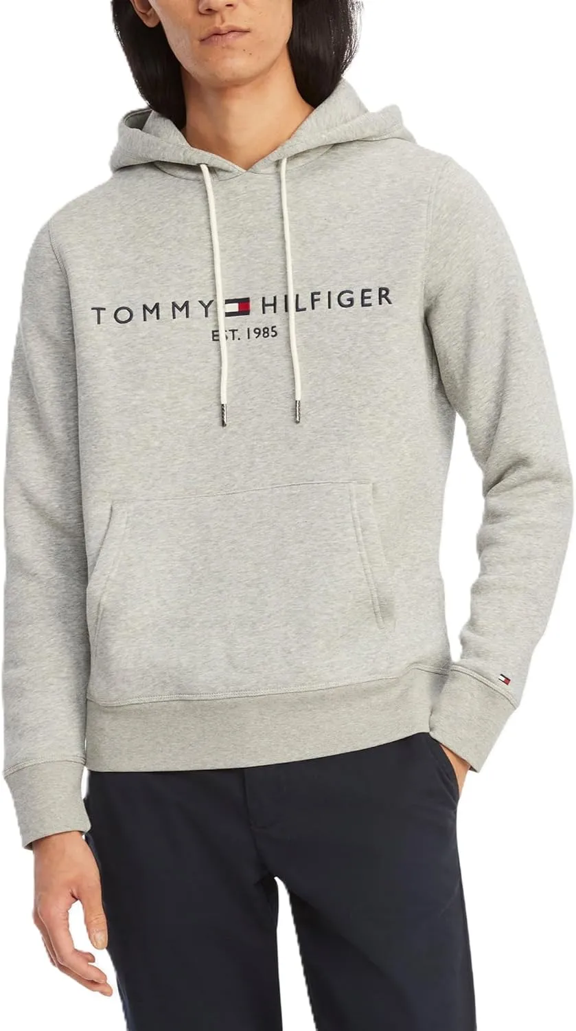 Tommy Hilfiger Men's Medium Weight Fleece Hoodie Sweatshirt with Embroidered Logo, Also Available in Big & Tall