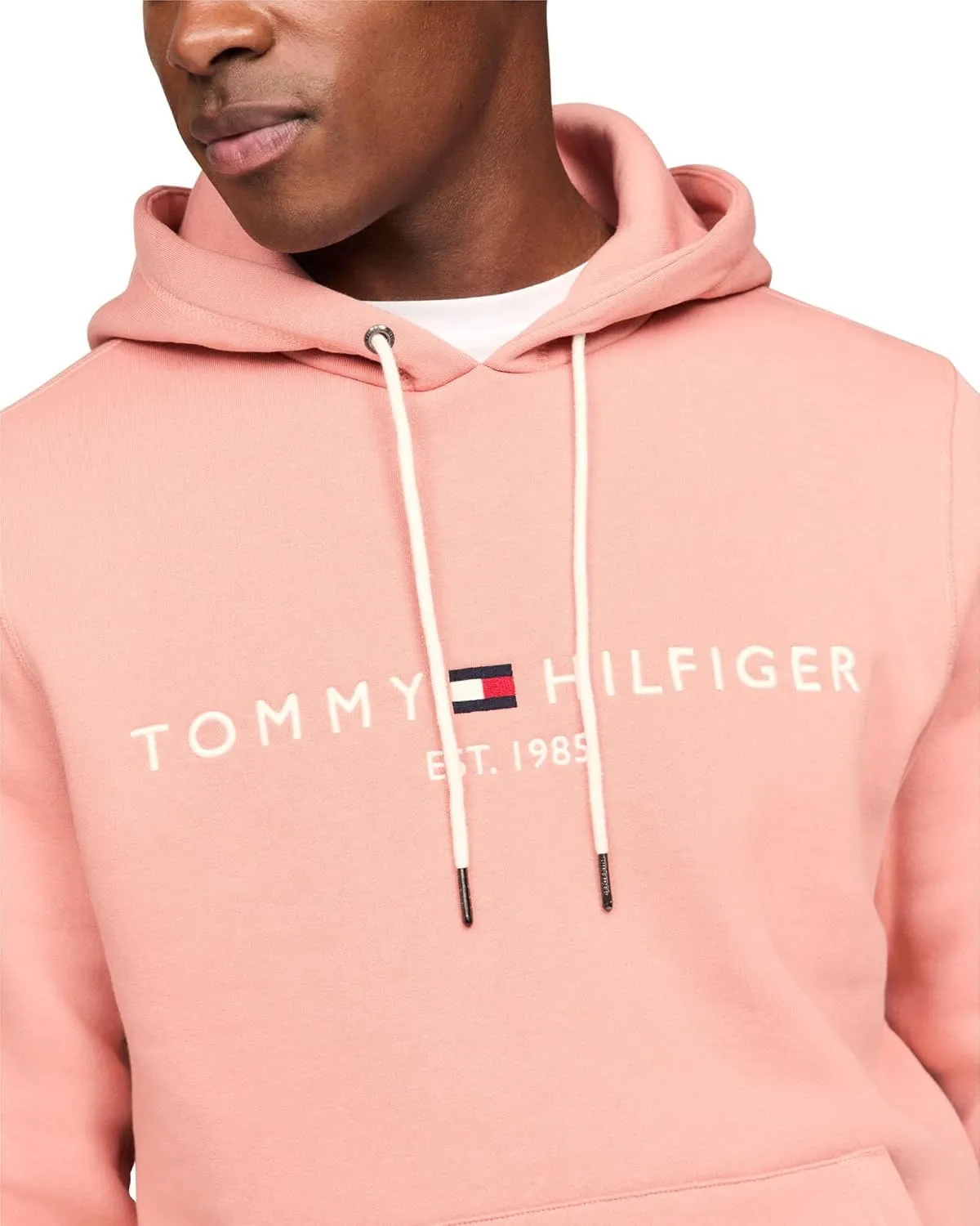 Tommy Hilfiger Men's Medium Weight Fleece Hoodie Sweatshirt with Embroidered Logo, Also Available in Big & Tall