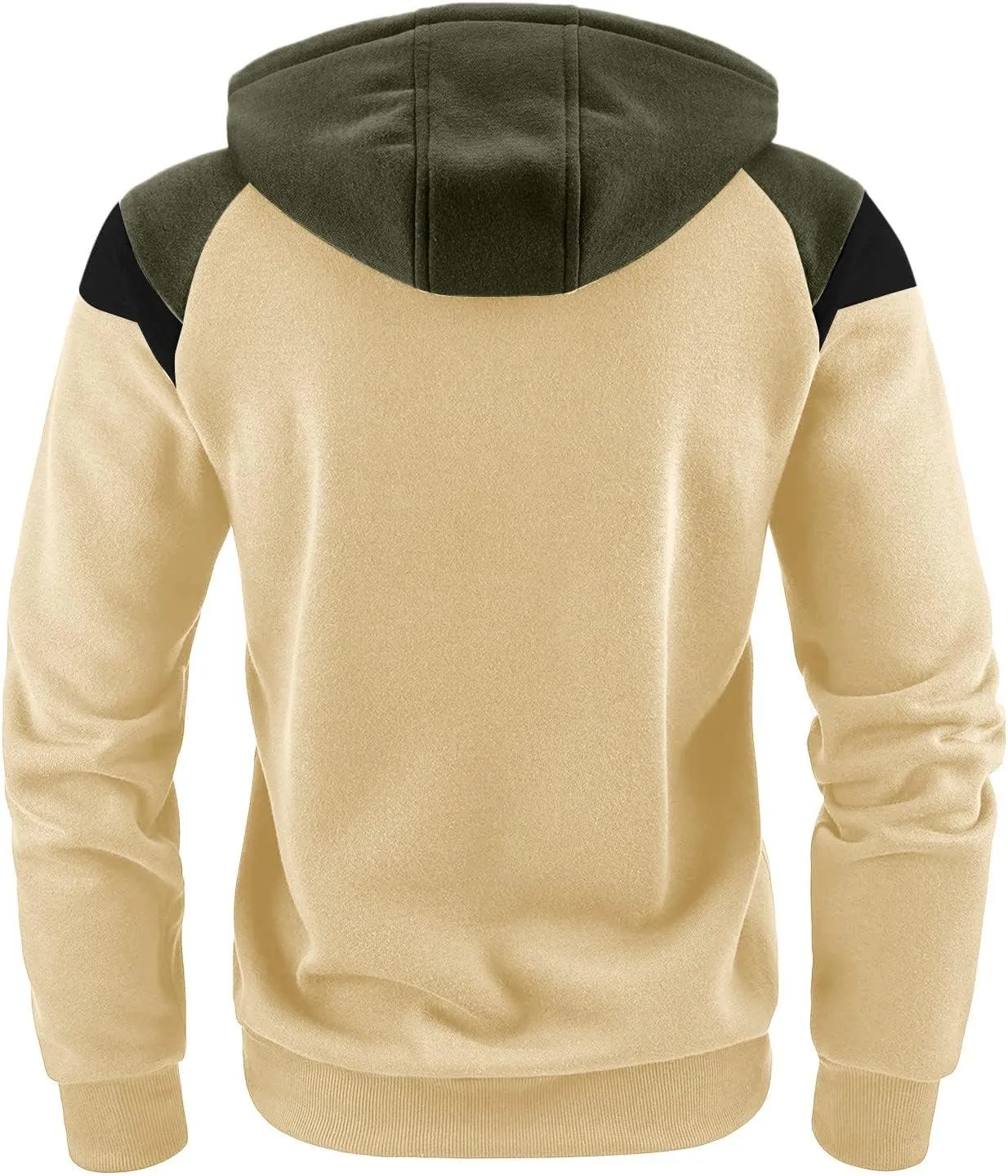 TUQIDEWU Zip Up Hoodie Men, Hoodies for Men Pullover Mens Casual Hoodies Sport Sweatshirt Color Block Jacket Coat with Pocket