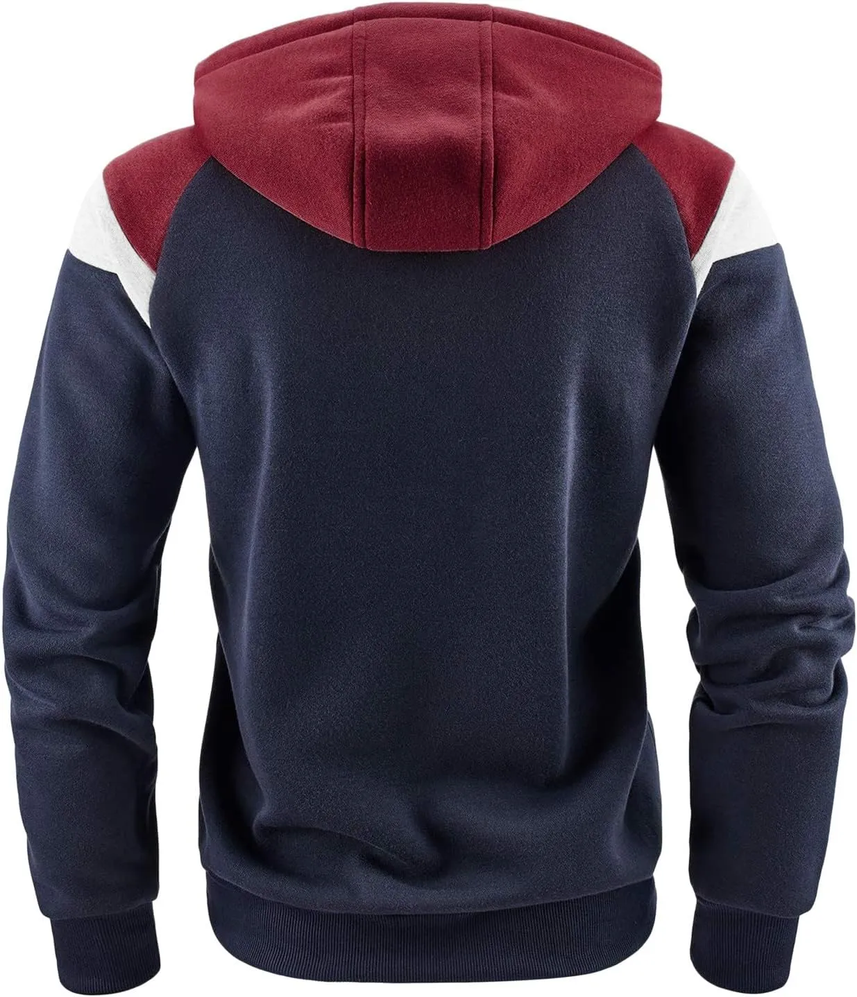 TUQIDEWU Zip Up Hoodie Men, Hoodies for Men Pullover Mens Casual Hoodies Sport Sweatshirt Color Block Jacket Coat with Pocket