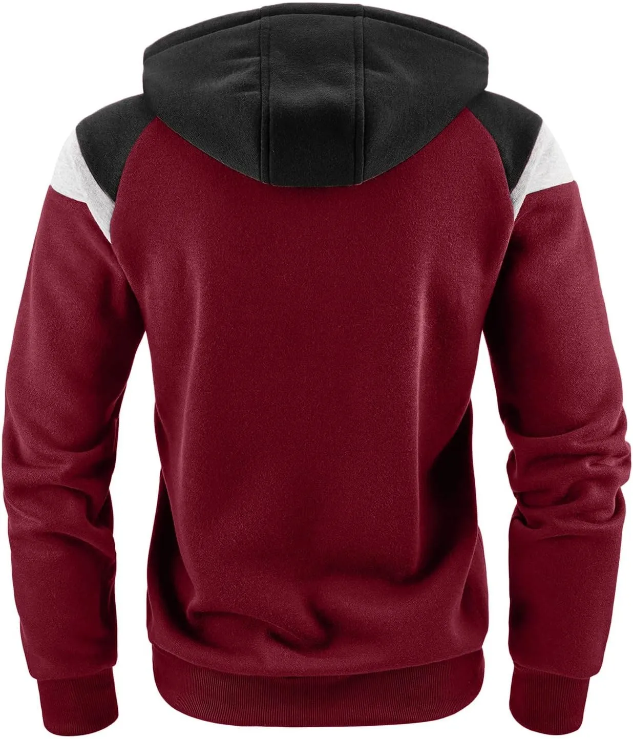 TUQIDEWU Zip Up Hoodie Men, Hoodies for Men Pullover Mens Casual Hoodies Sport Sweatshirt Color Block Jacket Coat with Pocket