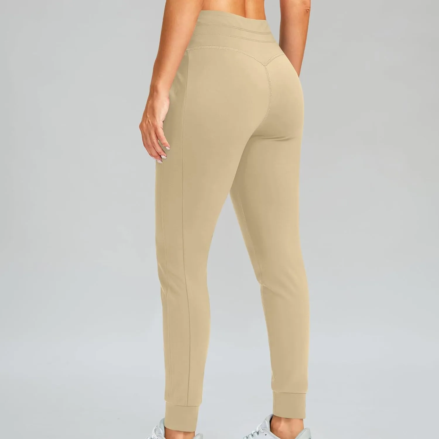 Women's Fleece Lined Joggers Drawstring High Waisted Sweatpants Winter Warm Thermal Running Pant with Pocket