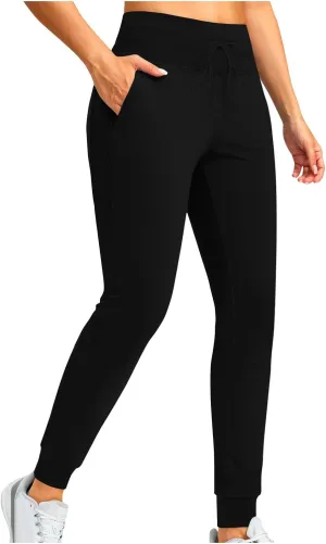 Women's Fleece Lined Joggers Drawstring High Waisted Sweatpants Winter Warm Thermal Running Pant with Pocket