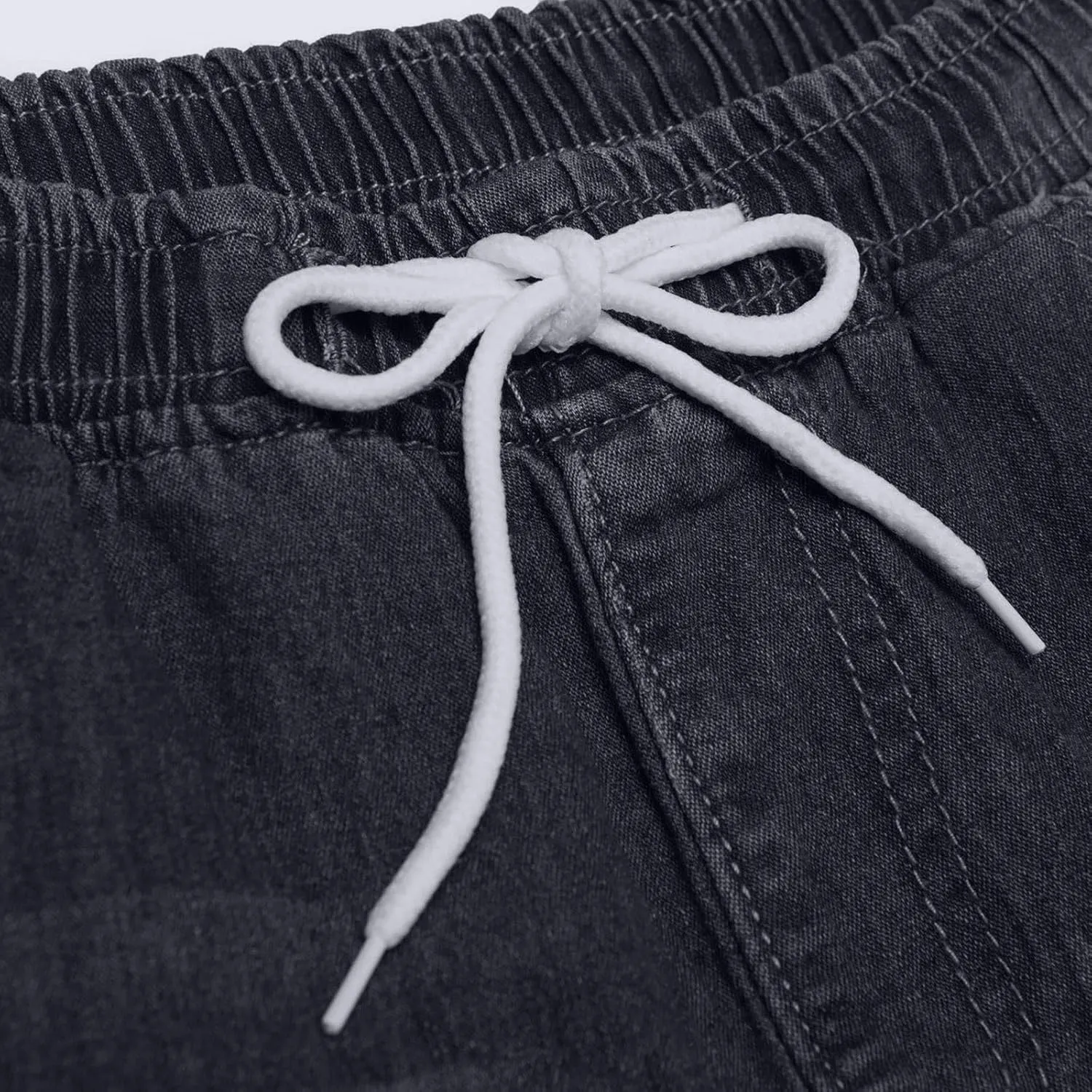 Womens Jeans Joggers High Waisted Jeans Stretch Loose Denim Pants Casual Drawstring Straight Leg Denim Jogger Pants
