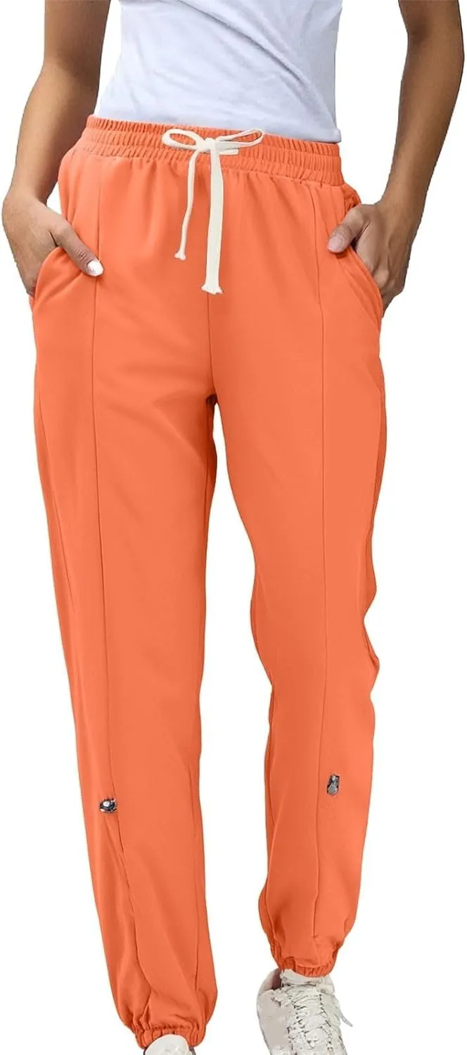 Women's Joggers Drawstring Hiking Pants with Pockets Active Pant for Women Athletic Stretch Breathable Sweatpant