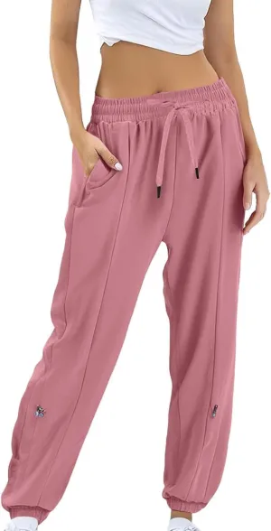 Women's Joggers Drawstring Hiking Pants with Pockets Active Pant for Women Athletic Stretch Breathable Sweatpant