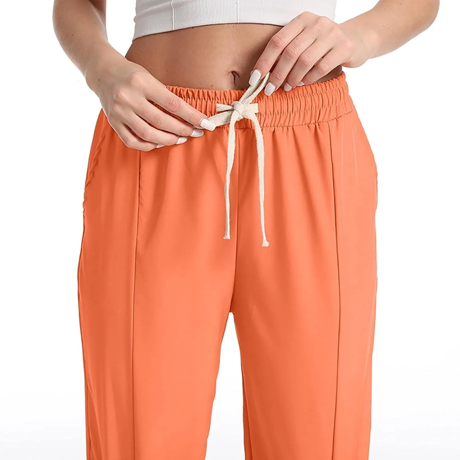 Women's Joggers Drawstring Hiking Pants with Pockets Active Pant for Women Athletic Stretch Breathable Sweatpant