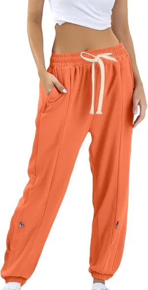 Women's Joggers Drawstring Hiking Pants with Pockets Active Pant for Women Athletic Stretch Breathable Sweatpant