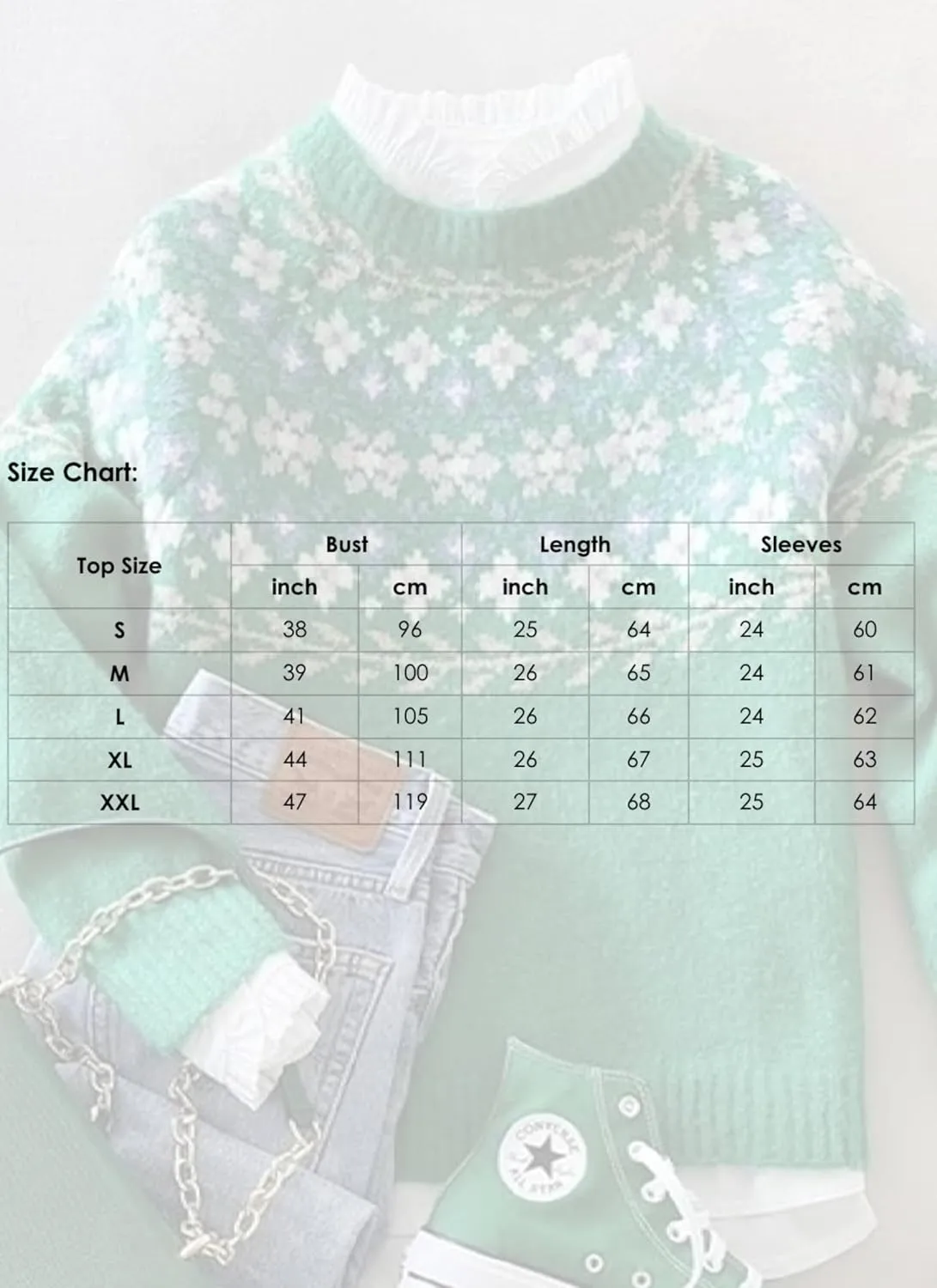 Women's Oversized Fair Isle Print Mock Neck Sweaters Long Sleeve Chunky Warm Knit Tops 2025 Spring Pullover Jumpers
