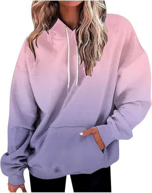 Womens Sweatshirts Hoodies Crewneck Oversized Pullover Sweaters Tie Dye Comfy Fall Outfits 2023 Y2k Clothes