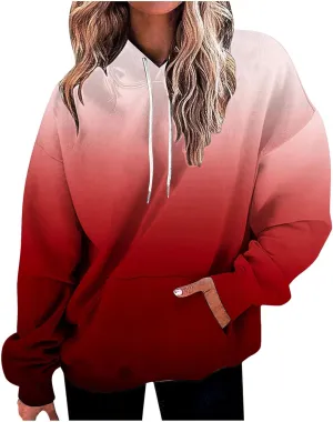 Womens Sweatshirts Hoodies Crewneck Oversized Pullover Sweaters Tie Dye Comfy Fall Outfits 2023 Y2k Clothes