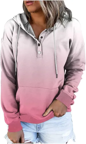 Womens Tie Dye Sweatshirts Drawstring Lightweight 2023 Fall Shirts Trendy Pullover Hoodies with Kangaroo Pockets