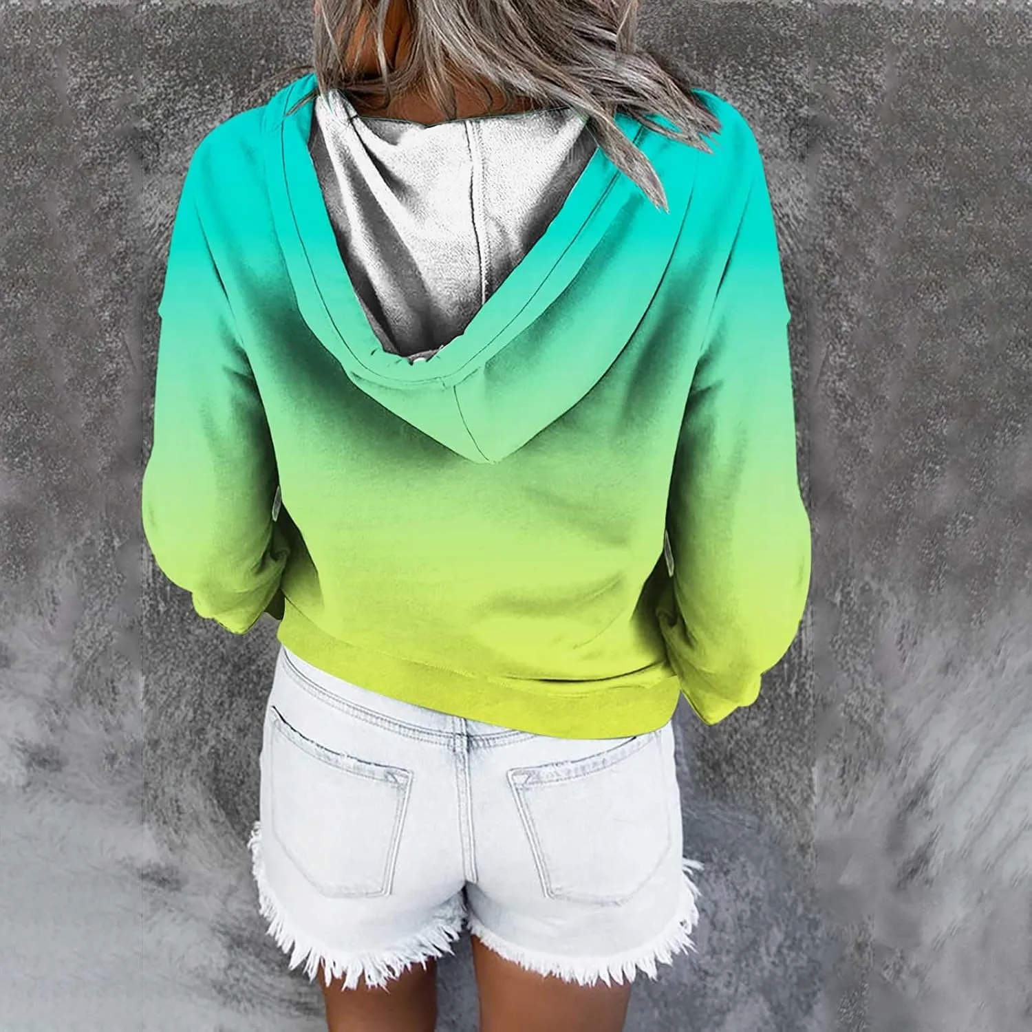 Womens Tie Dye Sweatshirts Drawstring Lightweight 2023 Fall Shirts Trendy Pullover Hoodies with Kangaroo Pockets