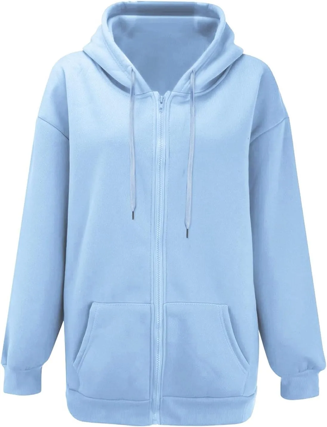 Womens Zip Up Hoodies Long Sleeve Sweatshirts Fall Outfits Oversized Sweaters Casual Fashion Y2K Jackets