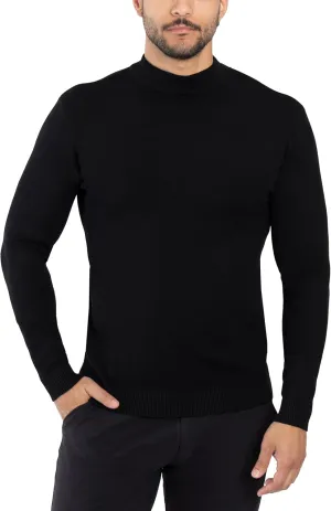 X RAY Mens Mock Neck Sweater, Soft Slim Fit Pullover Top, Basic Mock Neck Sweater for Men