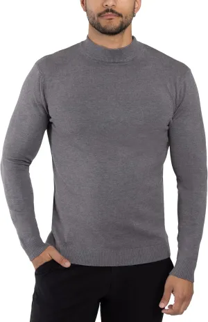 X RAY Mens Mock Neck Sweater, Soft Slim Fit Pullover Top, Basic Mock Neck Sweater for Men