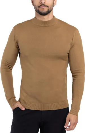 X RAY Mens Mock Neck Sweater, Soft Slim Fit Pullover Top, Basic Mock Neck Sweater for Men