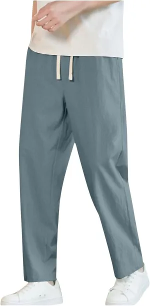 Xiaojmake Casual Sweat Pants for Men Cotton Japanese Pants Elastic Waist Comfy Beach Yoga Running Trousers Summer Joggers