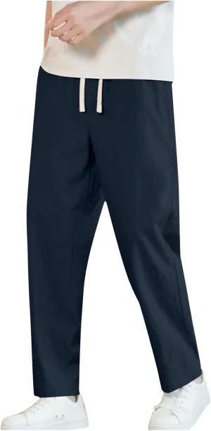 Xiaojmake Casual Sweat Pants for Men Cotton Japanese Pants Elastic Waist Comfy Beach Yoga Running Trousers Summer Joggers