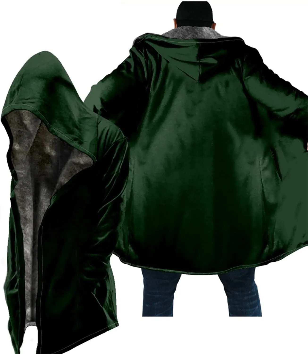 XIAXOGOOL Hoodies for Men Big Tall Heavyweight Fleece Sherpa Lined Sweatshirt Full Zip Hooded Jacket 2023 Winter Thick Coat