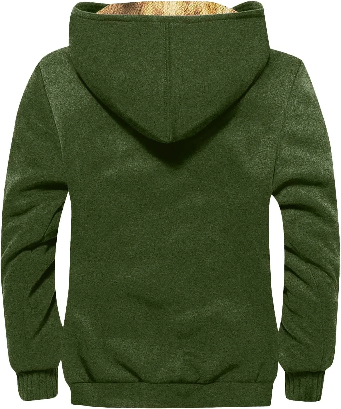 XIAXOGOOL Jackets For Men Oversized Thick Sherpa Lined Zipper Fleece Hoodie Sweatshirt Winter Warm Jacket Coat
