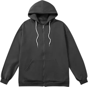 XIAXOGOOL Mens Zip Up Hoodies Sweatshirt Women Unisex Soild Basic Hooded Sweatshirt Couple Fleece Jacket Outwear With Pocket