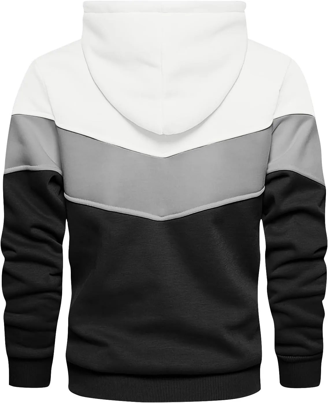 Ymosrh Mens Novelty Color Block Hoodies Pullover Long Sleeve Casual Workout Athletic Hooded Sweatshirt Hoodie, M-4XL